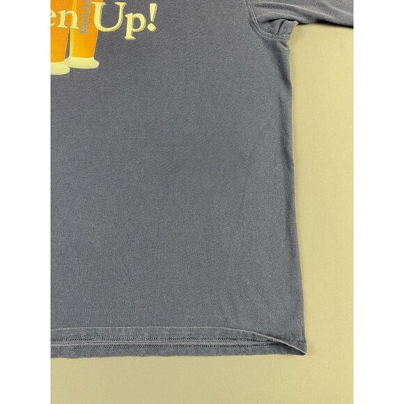 Rare Vintage Paulaner Beer Alcohol Art Weizen Up! Promo Faded Navy Blue Shirt - Picture 6 of 10